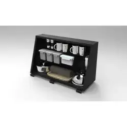 Ensemble de cuisine noir universel 750mm pour compartiments latéraux de hardtop Alu-Cab